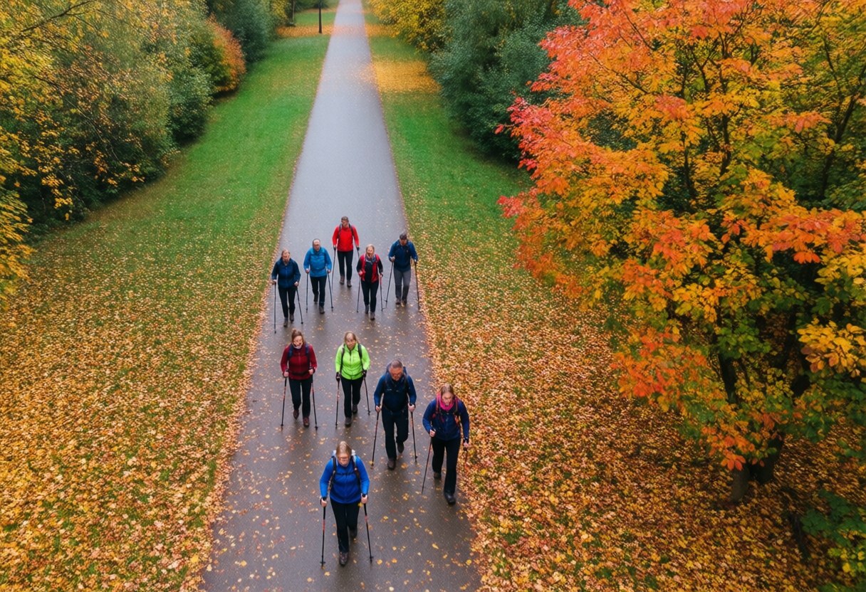 Nordic walking csoport séta