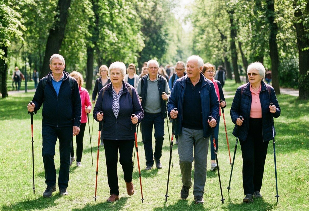 Nordic walking Budapest park